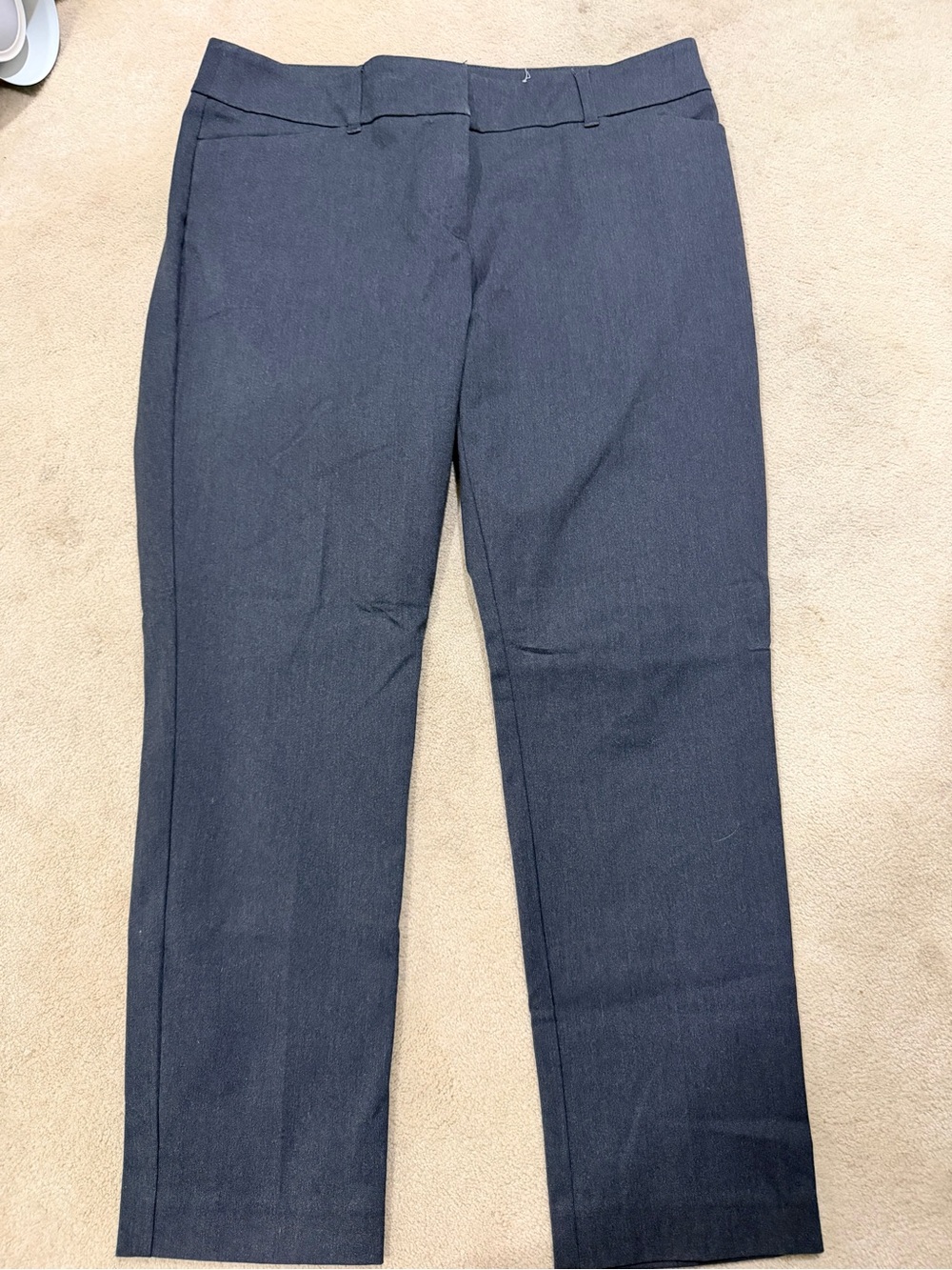 Classic Straight-Leg Dress Pants in Dark Navy